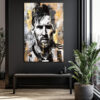Efsane Lionel Messi Sanatsal Cam Tablo - Modern Soyut Portre Duvar Dekoru Efsane Lionel Messi Sanatsal Cam Tablo - Modern Soyut Portre