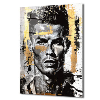 Altın Vuruş: Ronaldo Graffiti Cam Tablo