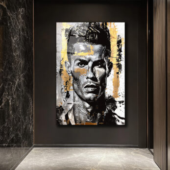 Altın Vuruş: Ronaldo Graffiti Cam Tablo - Glazella Altın Vuruş: Ronaldo Graffiti Cam Tablo - Glazella