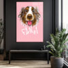 Fan #1 Neşeli Köpek Tasarımlı Temperli Cam Tablo Duvar Dekoru Fan #1 Neşeli Köpek Tasarımlı Temperli Cam Tablo