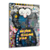 Urban Pop Art Temalı Cam Tablo - No Plan İyi Bir Plan Duvar Dekoru Urban pop art tarzında, figürünün merkezde olduğu, mavi tüylü bir karakterin yer aldığı, etrafında , grafiti yazıları, yıldızlar ve elmas sembolleri bulunan çok renkli ve dinamik bir cam tablo. Tabloda 'NO PLAN IS A GOOD PLAN' yazısı dikkat çekiyor.