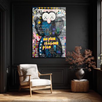Urban Pop Art  Temalı Cam Tablo - No Plan İyi Bir Plan - Glazella