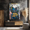 Urban Pop Art Temalı Cam Tablo - No Plan İyi Bir Plan Duvar Dekoru Urban Pop Art Temalı Cam Tablo - No Plan İyi Bir Plan