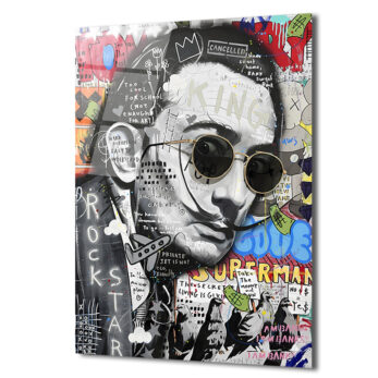 Dalí Rockstar Pop Art Cam Tablo: Modern Sanatın Cesur Yorumu