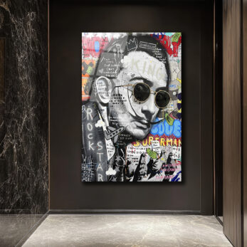 Dalí Rockstar Pop Art Cam Tablo: Modern Sanatın Cesur Yorumu - Glazella Dalí Rockstar Pop Art Cam Tablo: Modern Sanatın Cesur Yorumu - Glazella