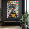 Catch Me If You Can Doberman Urban Sanat Cam Tablo