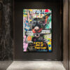 Catch Me If You Can Doberman Urban Sanat Cam Tablo