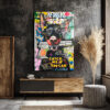 Catch Me If You Can Doberman Urban Sanat Cam Tablo