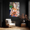 Urban Pop Art Kraliçe Maskeli Çağdaş Sanat Cam Tablo Duvar Dekoru Urban Pop Art Kraliçe Maskeli Çağdaş Sanat Cam Tablo