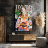 Urban Pop Art Kraliçe Maskeli Çağdaş Sanat Cam Tablo Duvar Dekoru Urban Pop Art Kraliçe Maskeli Çağdaş Sanat Cam Tablo