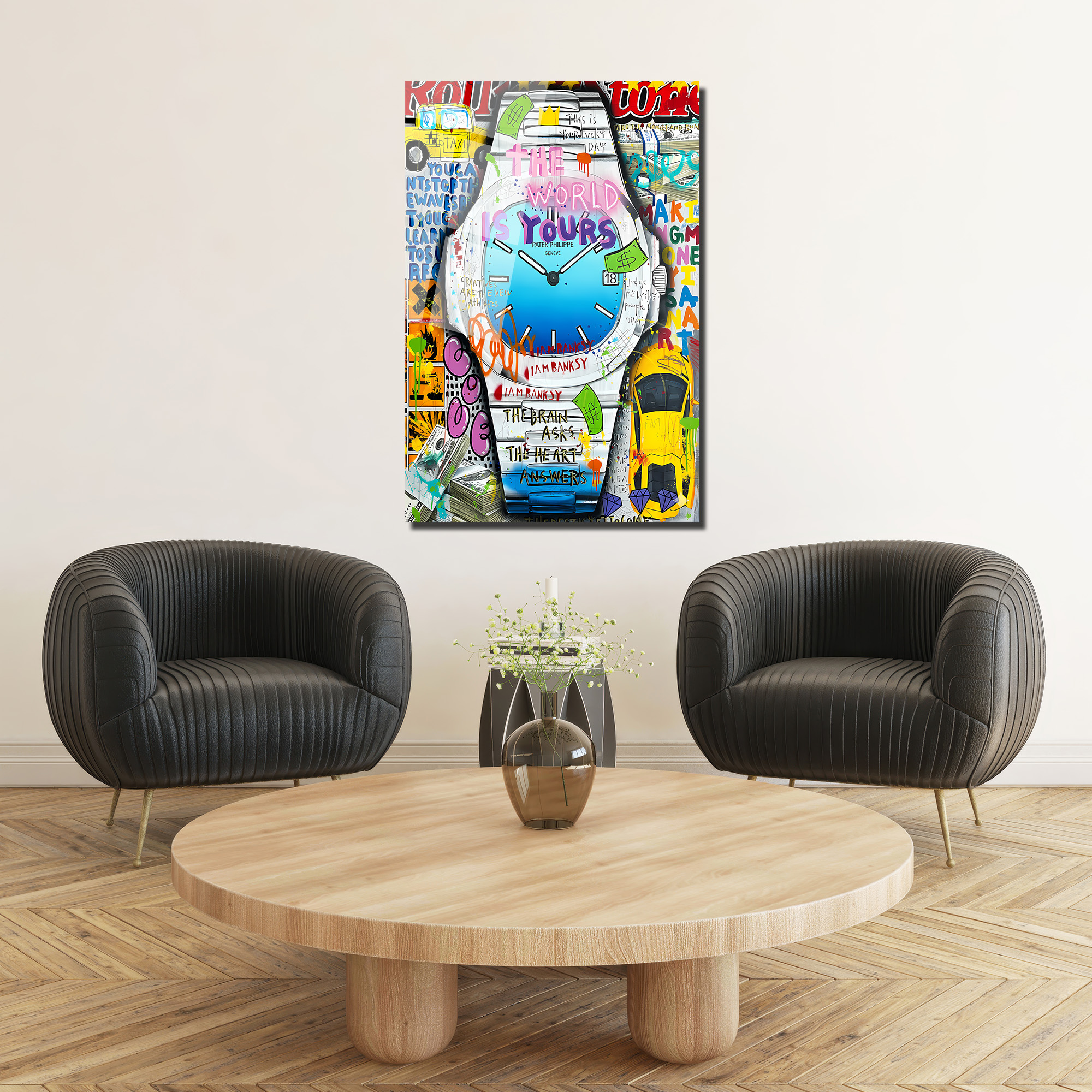 The World Is Yours Urban Sanat Cam Tablo Duvar Dekoru The World Is Yours Urban Sanat Cam Tablo