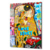 Klimt Aşk Hikayesi Pop Art Cam Tablo | Lüks Duvar Sanatı