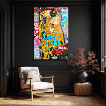 Klimt Aşk Hikayesi Pop Art Cam Tablo | Lüks Duvar Sanatı - Glazella Klimt Aşk Hikayesi Pop Art Cam Tablo | Lüks Duvar Sanatı - Glazella