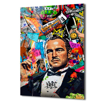 Efsanevi Baba Graffiti Pop Art Cam Tablo