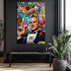 Efsanevi Baba Graffiti Pop Art Cam Tablo