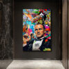 Efsanevi Baba Graffiti Pop Art Cam Tablo
