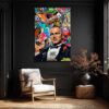 Efsanevi Baba Graffiti Pop Art Cam Tablo