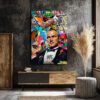 Efsanevi Baba Graffiti Pop Art Cam Tablo