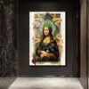 Mona Lisa Queen Manifestosu Cam Tablo: Modern Sanatın Zirvesi Duvar Dekoru Mona Lisa Queen Manifestosu Cam Tablo: Modern Sanatın Zirvesi
