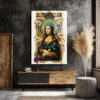 Mona Lisa Queen Manifestosu Cam Tablo: Modern Sanatın Zirvesi Duvar Dekoru Mona Lisa Queen Manifestosu Cam Tablo: Modern Sanatın Zirvesi