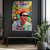 Pop Art Hustle: Jordan Belfort Temalı Modern Cam Tablo Duvar Dekoru Pop Art Hustle: Jordan Belfort Temalı Modern Cam Tablo