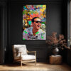 Pop Art Hustle: Jordan Belfort Temalı Modern Cam Tablo Duvar Dekoru Pop Art Hustle: Jordan Belfort Temalı Modern Cam Tablo