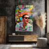 Pop Art Hustle: Jordan Belfort Temalı Modern Cam Tablo Duvar Dekoru Pop Art Hustle: Jordan Belfort Temalı Modern Cam Tablo