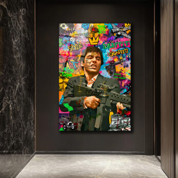 Asi Ruh Tony Montana Graffiti Cam Tablo - Glazella
