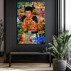 Muhammed Ali Efsanesi Pop Art Graffiti Cam Tablo Duvar Dekoru Muhammed Ali Efsanesi Pop Art Graffiti Cam Tablo