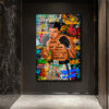 Muhammed Ali Efsanesi Pop Art Graffiti Cam Tablo Duvar Dekoru Muhammed Ali Efsanesi Pop Art Graffiti Cam Tablo