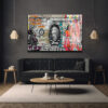 Picasso King Sokak Sanatı Cam Tablo - Modern Duvar Dekoru Duvar Dekoru Picasso King Sokak Sanatı Cam Tablo - Modern Duvar Dekoru