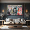 Picasso King Sokak Sanatı Cam Tablo - Modern Duvar Dekoru Duvar Dekoru Picasso King Sokak Sanatı Cam Tablo - Modern Duvar Dekoru