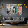 Picasso King Sokak Sanatı Cam Tablo - Modern Duvar Dekoru Duvar Dekoru Picasso King Sokak Sanatı Cam Tablo - Modern Duvar Dekoru