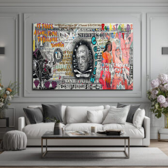 Picasso King Sokak Sanatı Cam Tablo - Modern Duvar Dekoru - Glazella