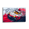 Porsche 911 RSR Yarış Arabası Modern Cam Tablo