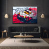 Porsche 911 RSR Yarış Arabası Modern Cam Tablo