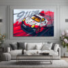 Porsche 911 RSR Yarış Arabası Modern Cam Tablo