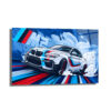 Dinamik BMW M2 Drift Spor Araba Cam Tablo Duvar Dekoru Dinamik BMW M2 Drift Spor Araba Cam Tablo