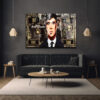 Peaky Blinders Thomas Shelby 100 Dolar Temalı Cam Tablo Duvar Dekoru Peaky Blinders Thomas Shelby 100 Dolar Temalı Cam Tablo