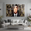 Peaky Blinders Thomas Shelby 100 Dolar Temalı Cam Tablo Duvar Dekoru Peaky Blinders Thomas Shelby 100 Dolar Temalı Cam Tablo