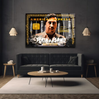 Pablo Escobar 'Plata o Plomo' American Temalı Cam Tablo - Glazella Pablo Escobar 'Plata o Plomo' American Temalı Cam Tablo - Glazella