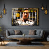 Pablo Escobar 'Plata o Plomo' American Temalı Cam Tablo Duvar Dekoru Pablo Escobar 'Plata o Plomo' American Temalı Cam Tablo