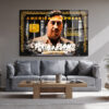 Pablo Escobar 'Plata o Plomo' American Temalı Cam Tablo Duvar Dekoru Pablo Escobar 'Plata o Plomo' American Temalı Cam Tablo