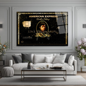 Scarface Hustle Edition Amerikan Temalı Cam Tablo - Glazella Scarface Hustle Edition Amerikan Temalı Cam Tablo - Glazella