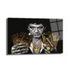 Tony Montana Efsanesi Altın Detaylı Cam Tablo Duvar Dekoru Tony Montana Efsanesi Altın Detaylı Cam Tablo