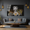 Tony Montana Efsanesi Altın Detaylı Cam Tablo Duvar Dekoru Tony Montana Efsanesi Altın Detaylı Cam Tablo