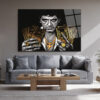 Tony Montana Efsanesi Altın Detaylı Cam Tablo Duvar Dekoru Tony Montana Efsanesi Altın Detaylı Cam Tablo