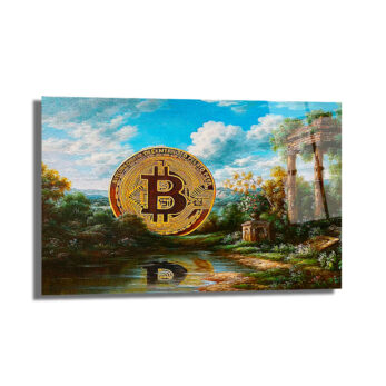 Bitcoin Antik Manzara Cam Tablo: Dijital Altın Çağı