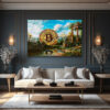 Bitcoin Antik Manzara Cam Tablo: Dijital Altın Çağı Duvar Dekoru Bitcoin Antik Manzara Cam Tablo: Dijital Altın Çağı