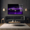 Efsanevi Mor Dodge Challenger Cam Tablo Duvar Dekoru Efsanevi Mor Dodge Challenger Cam Tablo